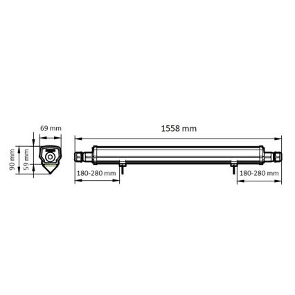 Philips - LED Hochleistungs-Leuchtstofflampe LED/46W/230V IP66 4000K