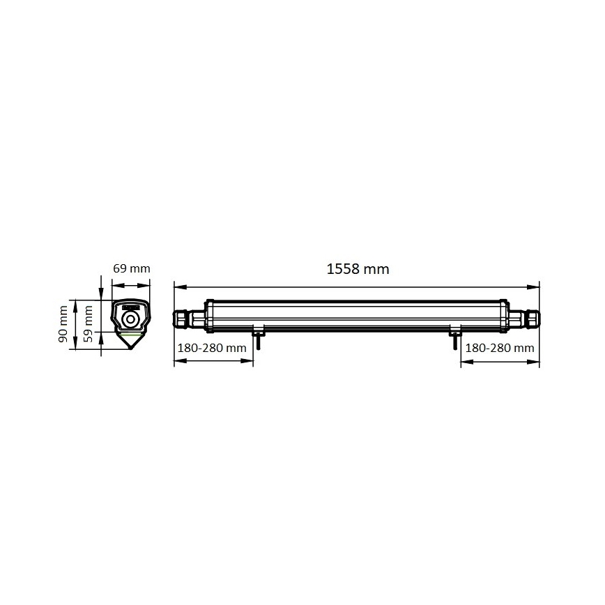 Philips - LED Hochleistungs-Leuchtstofflampe LED/46W/230V IP66 4000K