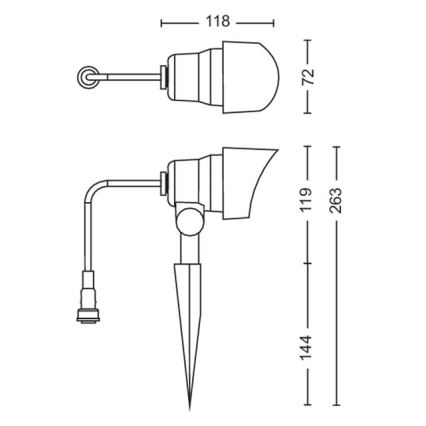 Philips - LED-Outdoor-Strahler LED/6W/12V 2700K IP44