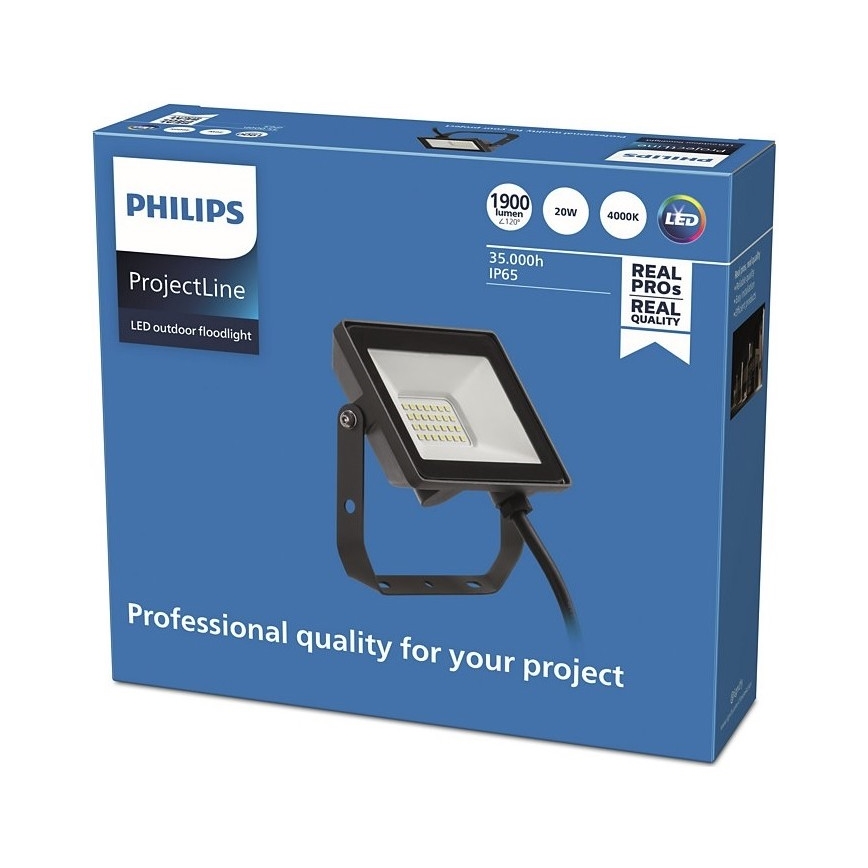 Philips – LED-Outdoor-Strahler PROJECTLINE LED/20W/230V IP65 4000K
