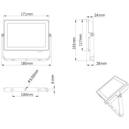 Philips – LED-Outdoor-Strahler PROJECTLINE LED/30W/230V IP65 4000K