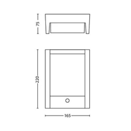 Philips - LED-Outdoor-Wandleuchte mit Sensor ARBOUR LED/3,8W/230V IP44