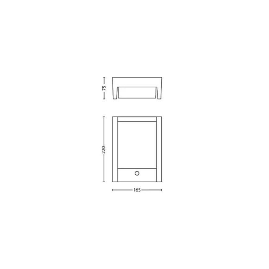Philips - LED Outdoor-Wandleuchte mit Sensor ARBOUR LED/3,8W/230V 2700K IP44