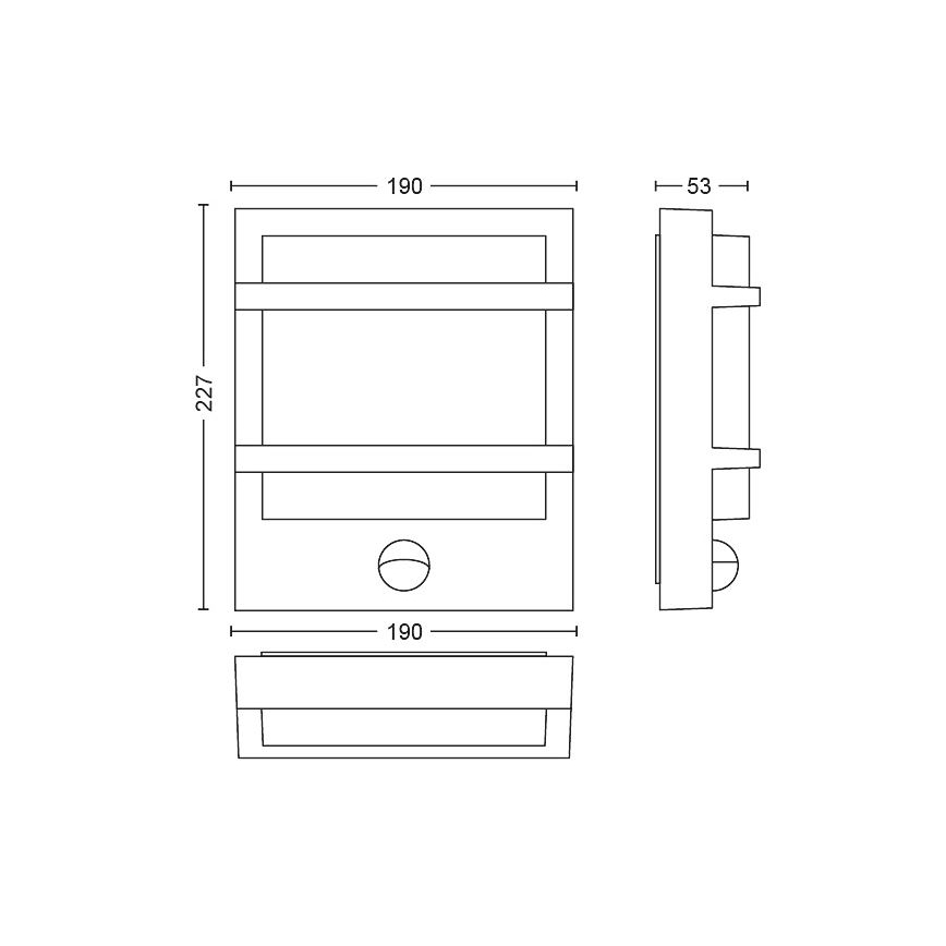 Philips - LED-Outdoor-Wandleuchte mit Sensor PETRONIA LED/3,8W/230V IP44