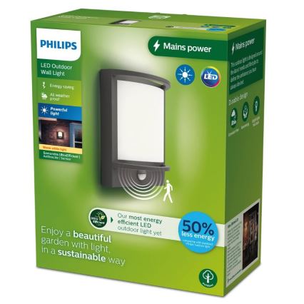 Philips - LED-Outdoor-Wandleuchte mit Sensor SAMONDRA LED/3,8W/230V IP44