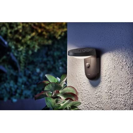 Philips – LED-Outdoor-Wandleuchte mit Sensor LED/9W/230V 4000K IP44