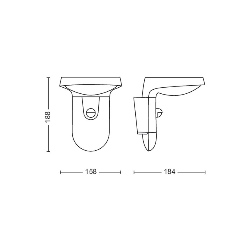Philips – LED-Outdoor-Wandleuchte mit Sensor LED/9W/230V 4000K IP44