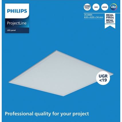 Philips - LED-Panel für abgehängte Decken PROJECTLINE LED/36W/230V 62x62 cm