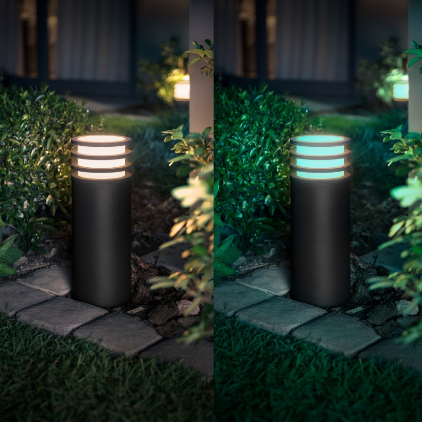 Philips - LED RGB dimmbare Außenleuchte Hue LUCCA 1xE27/8,1W/230V 25 cm 1000-20000K IP44