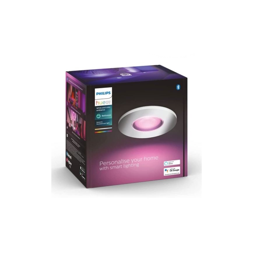 Philips - LED RGB dimmbare Badezimmerleuchte Hue XAMENTO 1xGU10/5,7W/230V IP44 2000-6500K