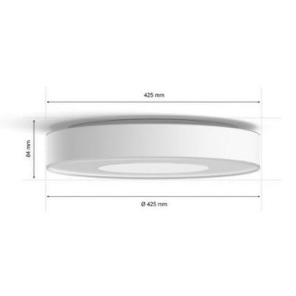 Philips - LED RGB dimmbare Badezimmerleuchte Hue XAMENTO LED/52,5W/230V IP44 d. 425 mm 2000-6500K