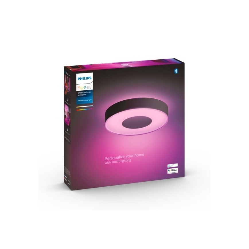 Philips - LED RGB dimmbare Deckenleuchte Hue INFUSE LED/33,5W/230V 2000-6500K Ø 381 mm schwarz
