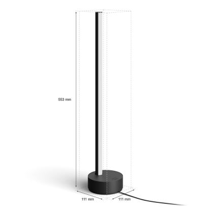 Philips - LED RGB dimmbare Tischleuchte Hue SIGNE LED/12W/230V 2000-6500K schwarz