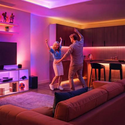 Philips - LED RGBIC dimmbarer LED-Streifen SMART STRIP 10m LED/43W/230V 2700-6500K Wi-Fi