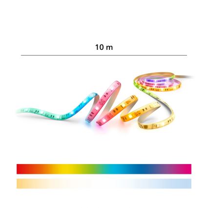 Philips - LED RGBIC dimmbarer LED-Streifen SMART STRIP 10m LED/43W/230V 2700-6500K Wi-Fi