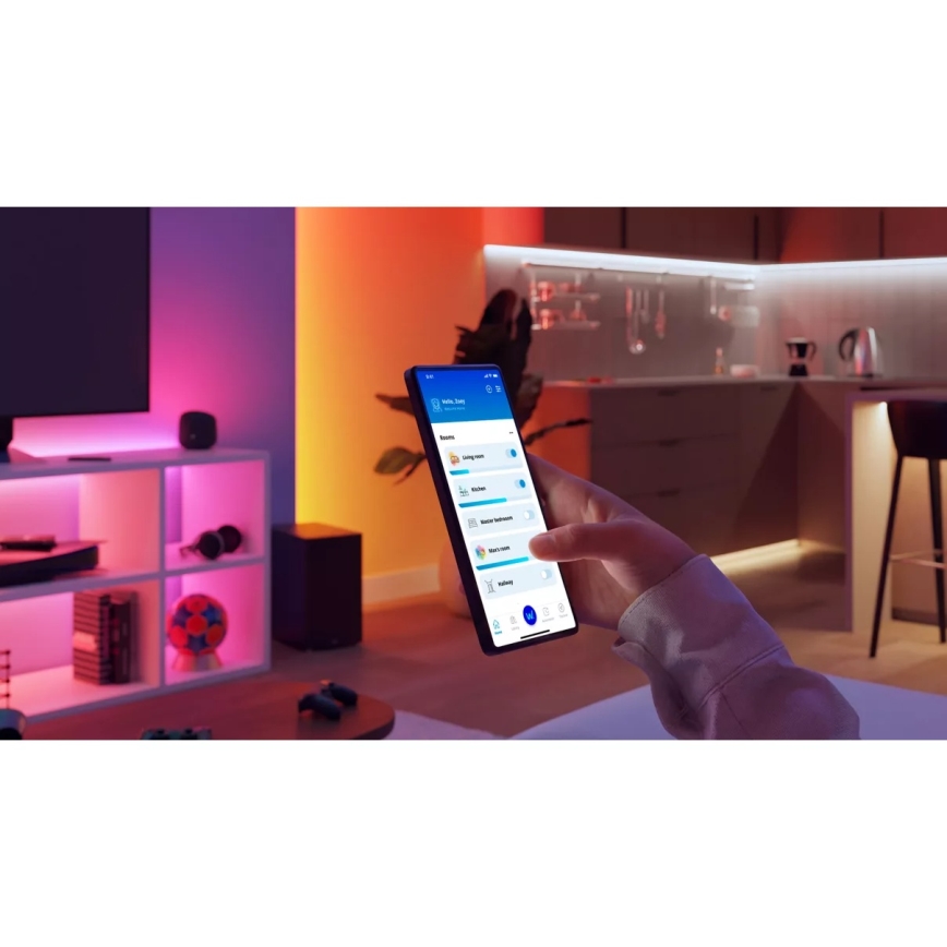 Philips - RGBIC-LED, dimmbarer LED-Streifen SMART STRIP 2x5m LED/21W/230V 2700-6500K Wi-Fi