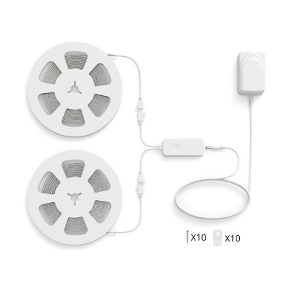 Philips - RGBIC-LED, dimmbarer LED-Streifen SMART STRIP 2x5m LED/21W/230V 2700-6500K Wi-Fi