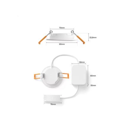 Philips - LED RGBW, dimmbar, Einbau-Deckenleuchte für das Badezimmer Hue SLIM LED/8,3W/230V 1000-20000K weiß IP44