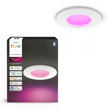 Philips - LED RGBW, dimmbar, Einbau-Deckenleuchte für das Badezimmer Hue SLIM LED/8,3W/230V 1000-20000K weiß IP44