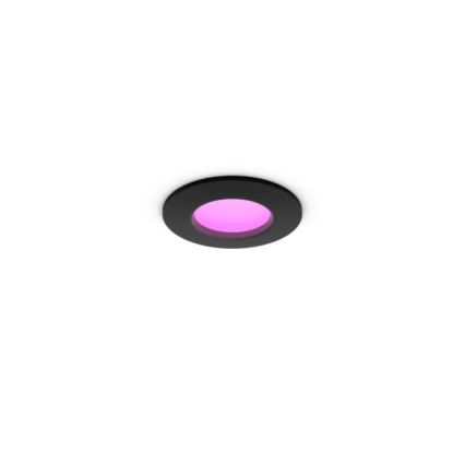 Philips - LED RGBW dimmbares Badezimmer-Deckeneinbauleuchte Hue SLIM LED/8,3W/230V 1000-20000K schwarz P44