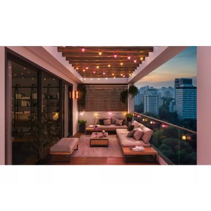 Philips - LED RGBW dimmbare Außen-Lichterkette Hue FESTAVIA 10xLED 7m IP65