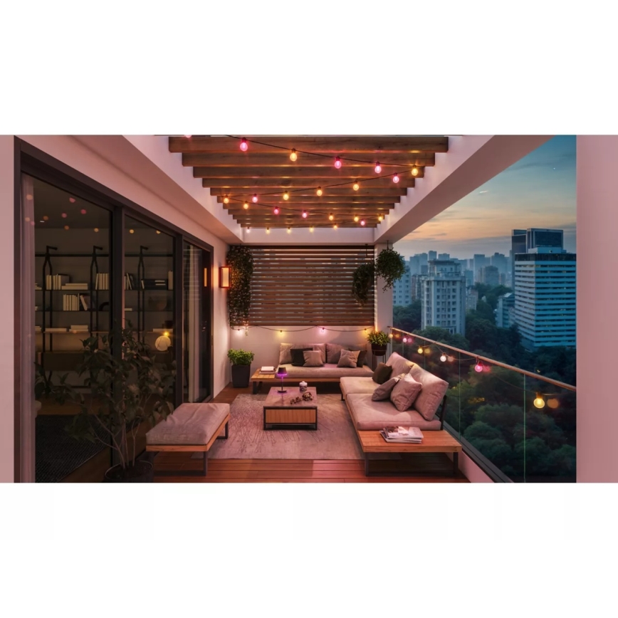 Philips - LED RGBW dimmbare Außen-Lichterkette Hue FESTAVIA 10xLED 7m IP65
