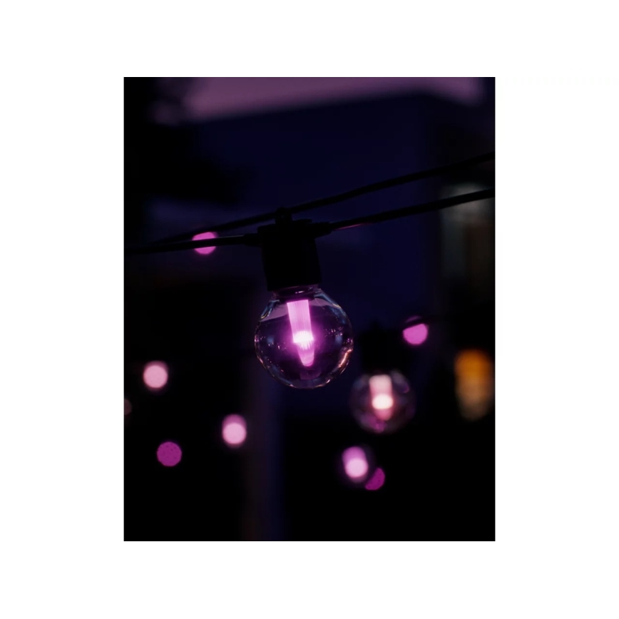 Philips - LED RGBW dimmbare Außen-Lichterkette Hue FESTAVIA 10xLED 7m IP65