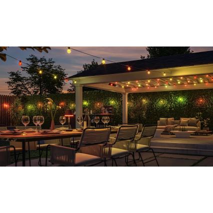 Philips - LED RGBW dimmbare Außen-Lichterkette Hue FESTAVIA 10xLED 7m IP65