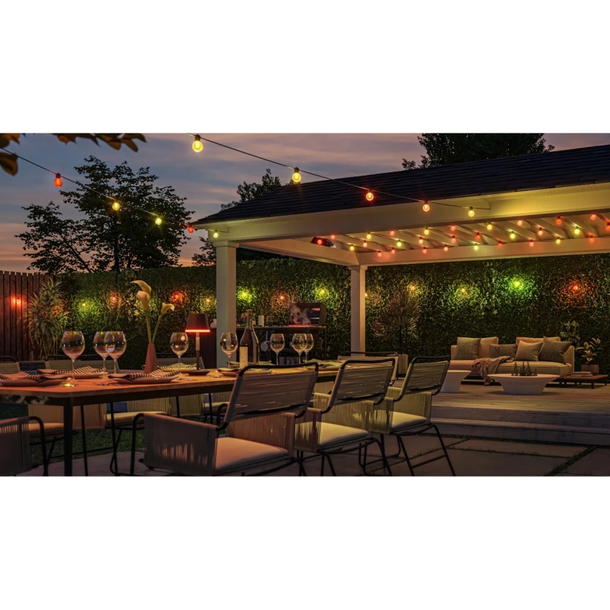 Philips - LED RGBW dimmbare Außen-Lichterkette Hue FESTAVIA 10xLED 7m IP65