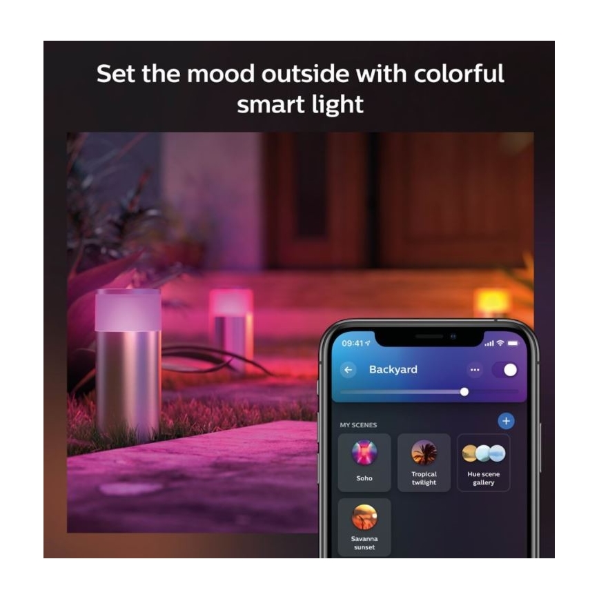 Philips - LED RGBW Dimmbare Außenlampe Hue CALLA LED/8W/230V IP44