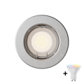 Philips - LED RGBW dimmbare Einbauleuchte PERIDOT 1xGU10/6W/230V silber + Fernbedienung
