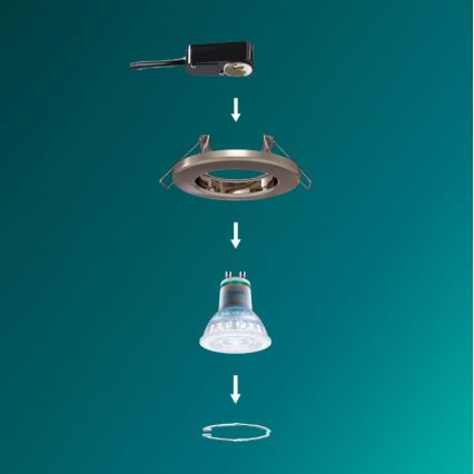 Philips - LED RGBW dimmbare Einbauleuchte PERIDOT 1xGU10/6W/230V silber + Fernbedienung