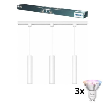Philips - LED RGBW dimmbare Pendelleuchte an Kabel im EASYLINK HUE Schienensystem 3xGU10/4,7W/230V 2200–6500K 1m Weiß