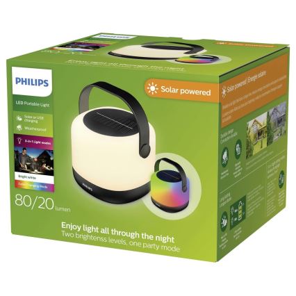 Philips - LED RGBW Dimmbare, tragbare Solarleuchte ALULA LED/1,2W/5V 1200 mAh IP44