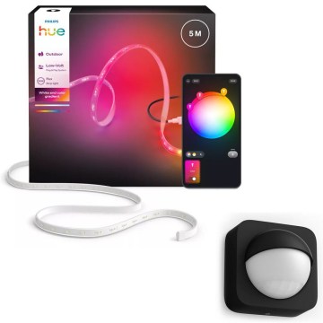 Philips - LED RGBW dimmbarer Außen-LED-Streifen Hue FLUX 5m LED/30W/230V 2200-6500K IP67 + Bewegungsmelder