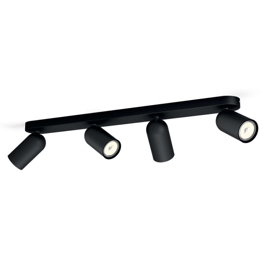 Philips - LED RGBW dimmbarer Deckenspot PONGEE 4xGU10/4,9W/230V 2700-6500K schwarz