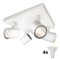 Philips - LED RGBW dimmbarer Deckenspot RUNNER 4xGU10/6,5W/230V 2700-6500K weiß