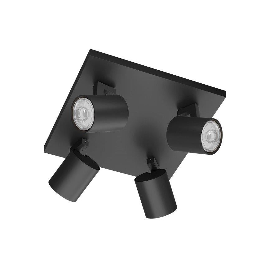 Philips - LED RGBW dimmbarer Deckenspot RUNNER 4xGU10/6,5W/230V 2700-6500K schwarz