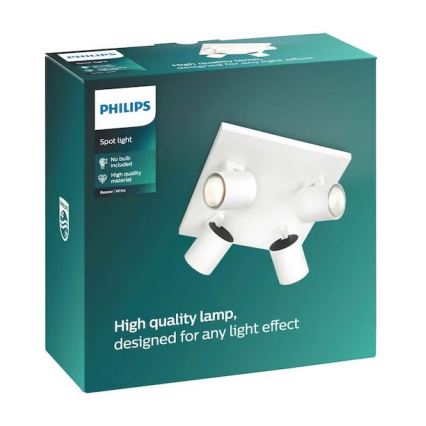 Philips - LED RGBW dimmbarer Deckenspot RUNNER 4xGU10/6,5W/230V 2700-6500K weiß