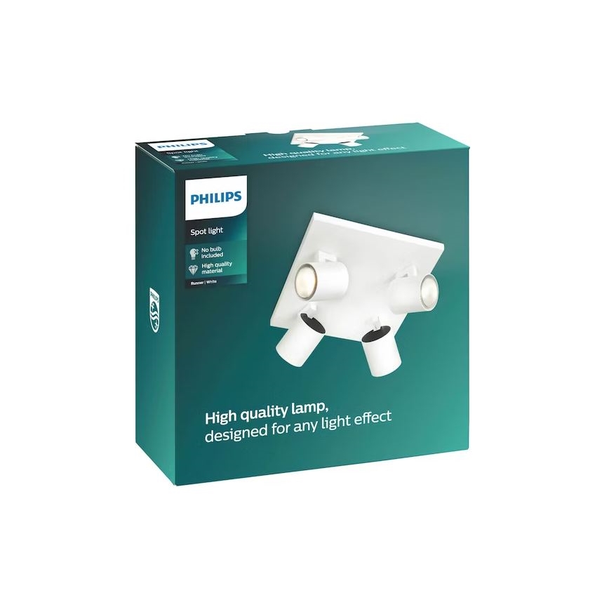 Philips - LED RGBW dimmbarer Deckenspot RUNNER 4xGU10/6,5W/230V 2700-6500K weiß