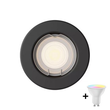 Philips - LED RGBW dimmbarer Einbaustrahler PERIDOT 1xGU10/6,5W/230V 2700-6500K schwarz