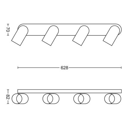 Philips - LED RGBW dimmbarer Einbaustrahler PONGEE 4xGU10/4,8W/230V 3000K weiß + Fernbedienung