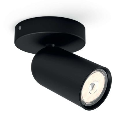 Philips - LED RGBW dimmbarer Spot PONGEE 1xGU10/4,8W/230V 3000K schwarz + Fernbedienung