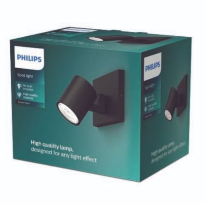 Philips - LED RGBW dimmbarer Deckenspot RUNNER 1xGU10/6,5W/230V 2700-6500K schwarz