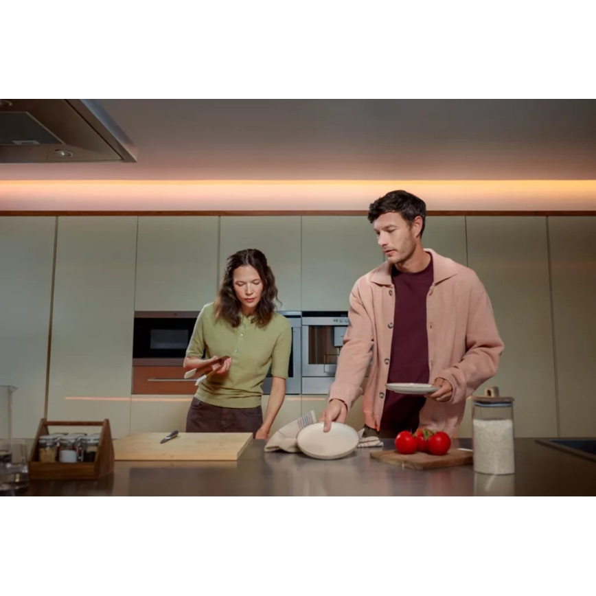 Philips - LED RGBW dimmbarer Streifen Hue FLUX, 10 m, 60 W, 230 V, 2200–6500 K
