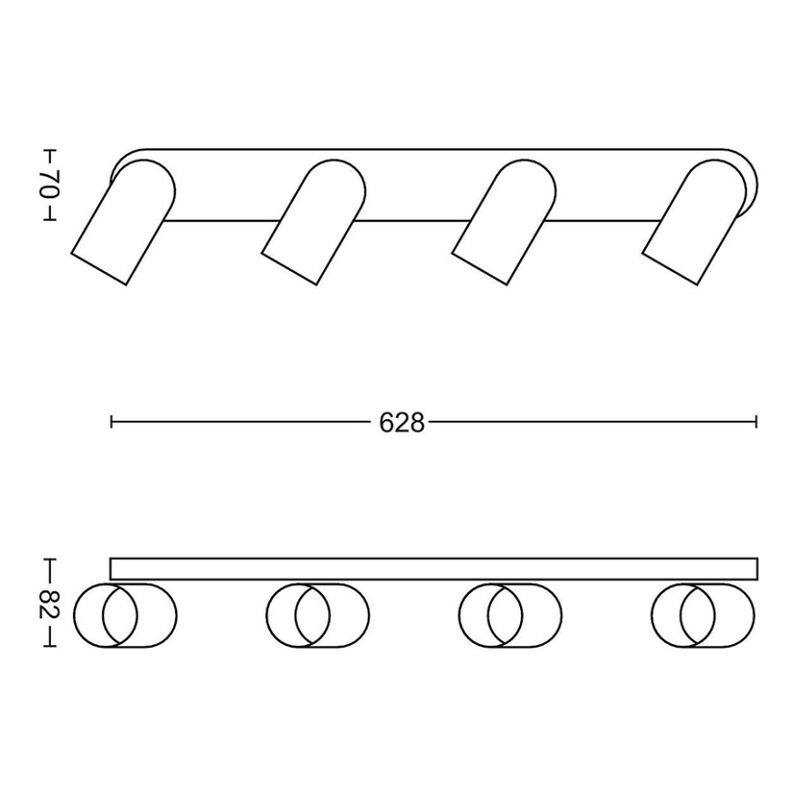 Philips - LED RGBW dimmbarer Deckenspot PONGEE 4xGU10/4,9W/230V 2700-6500K weiß