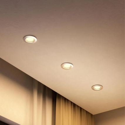 Philips - LED RGBW dimmbare Einbauleuchte PERIDOT 1xGU10/6,5W/230V 2700-6500K Silber