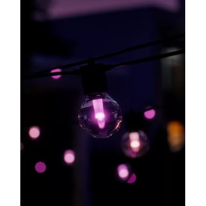 Philips - LED RGBW verlängerbare, dimmbare Außen-Lichterkette Hue FESTAVIA, 30× LED, 21 m, IP65