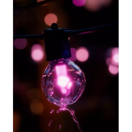 Philips - LED RGBW verlängerbare, dimmbare Außen-Lichterkette Hue FESTAVIA, 30× LED, 21 m, IP65