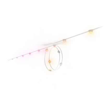 Philips - LED RGBW erweiterbare dimmbare Außen-Lichterkette Hue FESTAVIA 16xLED 9m 1000-20000K IP65